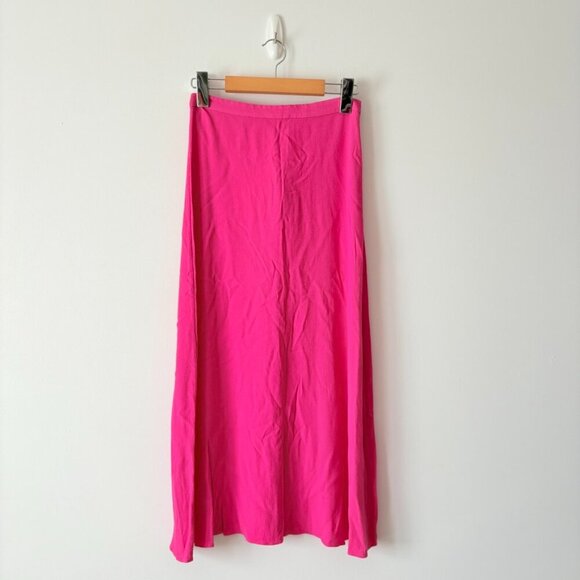 Aritzia Wilfred Midi Skirt Electron Fuschia Pink Size 2 - Picture 4 of 8